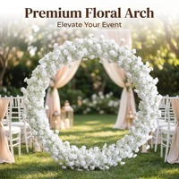 Arche de fleurs artificielles bleues et blanches BBGS pour mariage, toile de fond florale en soie, support personnalisé pour photographie, décoration d'événements