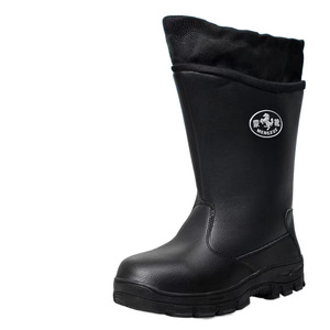 Men's Snow <b>Boots</b> Wool Lined Waterproof Non Slip Outdoor Winter Warm <b>Boots</b> Mid Heel Solid Color - Product Image 2