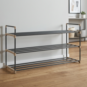 3 Tier <b>Shoe</b> Rack Plastic Storage Organizer Floor Standing <b>Shelf</b> <b>for</b> Entryway Closet - Product Image 1
