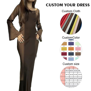 Custom Fashion 2024 Elegant Formal Bodycon Ladies Maxi <strong>Dress</strong> for Women Clothing Long Sleeve Tiered Women's Casual Linen <strong>Dresses</strong>