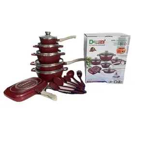 23 pezzi set di pentole per salsa profonda utensili da cucina per la casa pentole e padelle set di fornelli rivestimento antiaderente coperchio in vetro set di pentole antiaderenti