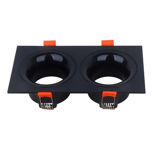 Nouveau support de projecteur LED rond noir MR16/GU10 avec anneau de fixation pour centres commerciaux et restaurants - Product Image 5