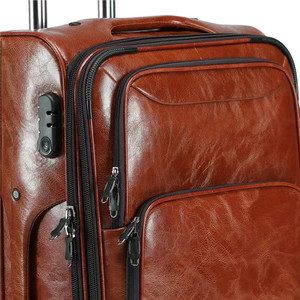 Liquidation vente à la mode coque dure bagage à main chariot sac de voyage petites valises à bagages en cuir avec poche pour ordinateur portable - Product Image 3