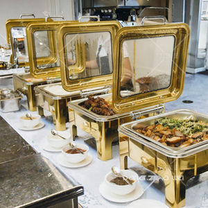Matériel de Restauration <span class=keywords><strong>Buffet</strong></span> de Qualité Mariage de Luxe Chauffe-Plat de Luxe Mariage Chafing Dish en Promotion - Product Image 2