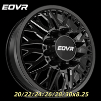 Jantes forgées EVOR OEM 6 8 10 trous 8x200 8x225 noires tout-terrain pour Chevrolet Ram Ford F350, 22/24/26/28/30 pouces, double roue