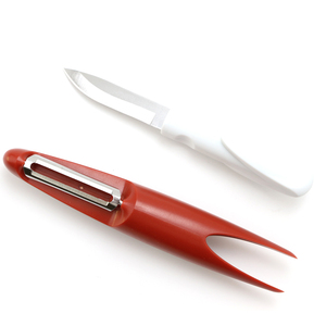 Éplucheur multifonctionnel pour pommes <span class=keywords><strong>de</strong></span> terre et <span class=keywords><strong>tomates</strong></span>, avec lame en acier inoxydable et <span class=keywords><strong>couteau</strong></span>, nouveau design - Product Image 1