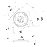 Accessoires pivotants de marque KOYO modernes de haute qualité, excellente durabilité, rotation fluide à 360°, faible bruit de fonctionnement