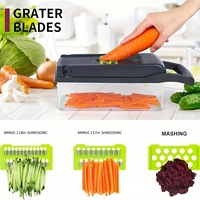 Fabrieksgroothandel Keukenaccessoires 14-in-1 Voedselsnijder Groente-uien snijder Mandoline Snijder Multifunctionele Groentesnijder