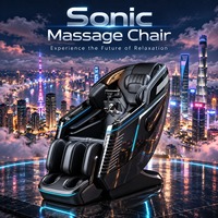 Mécanisme de massage robotique 3D L39Pro-YB, fauteuil inclinable avec rail SL de 135 cm, moniteur de pression artérielle, de fréquence cardiaque et d'oxygène, thérapie par ondes sonores