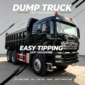 Camions bennes SINOTRUK HOWO 6X4 440HP LHD noirs à faible consommation de carburant - Product Image 2