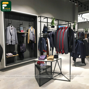 Premium Fashion Boutique Clothing Display Cabinet Garment Rack Wall Shelving <b>Reception</b> <b>Counter</b> Fixture - Product Image 4