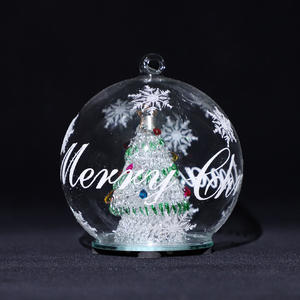 Prix <span class=keywords><strong>de</strong></span> gros <span class=keywords><strong>boule</strong></span> <span class=keywords><strong>de</strong></span> verre <span class=keywords><strong>personnalisée</strong></span> 120mm verre suspendu <span class=keywords><strong>boule</strong></span> <span class=keywords><strong>de</strong></span> <span class=keywords><strong>noël</strong></span> ornement - Product Image 3