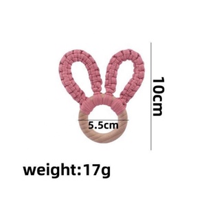 <span class=keywords><strong>Anneau</strong></span> <span class=keywords><strong>de</strong></span> <span class=keywords><strong>dentition</strong></span> écologique en bois <span class=keywords><strong>de</strong></span> hêtre pour bébé, jouet à mâcher avec oreilles <span class=keywords><strong>de</strong></span> <span class=keywords><strong>lapin</strong></span> en coton, sucette pour enfants, sans BPA - Product Image 6