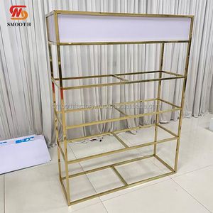 LEDA Wedding Events event Modern New Arrival Gold Iron Metal Wine Rack <b>Backdrop</b> <b>Stand</b> - Product Image 4