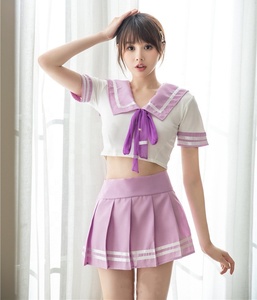 Sexy bleu marine Lingerie femme JK <span class=keywords><strong>uniforme</strong></span> cosplay japonais marin doux mignon étudiant jupe costume - Product Image 5
