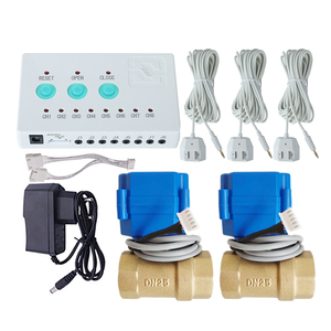 Système d'alarme de fuite d'eau DN25 (1'') avec vanne à boisseau motorisée et 3 capteurs d'eau de 6 m, arrêt automatique pour la prévention des inondations à domicile et en entreprise - Product Image 1