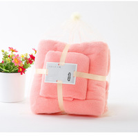 Serviettes de bain personnalisées en gros (70*140) en tissu polaire corail, ensemble de paires assorties, douces et absorbantes