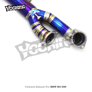 مصنع سباق لأنبوب ظهر القطط لبي دبليو mw M3/g4 G80/G82 S58 T من من من التيتانيوم أنبوب متوسط واحد أنبوب عادم خلفي - Product Image 3