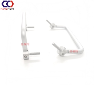 Niedriger flacher Klapp griff aus Aluminium material mit dämpfendem Klapp griff Außengewinde Aluminium griff - Product Image 4