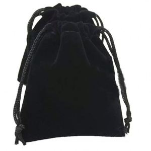 Sacs en velours noir pour bijoux, pochettes à cordon en velours, sacs cadeaux pour bagues, colliers, bracelets, boucles d'oreilles, porte-clés - Product Image 4