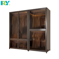 Armoire pas chère, armoire à 2 portes, petite armoire avec tiroirs, armoire en matériaux combinés