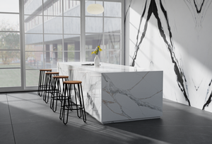 Encimeras de piedra de cuarzo Artificial de diseño contemporáneo 3200*1600mm encimeras de tocador de baño de cocina grande - Product Image 4