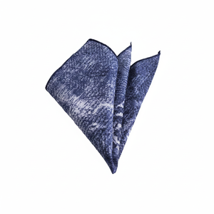 <b>Navy</b> Blue Grift Printed Transitional Voile Cotton Men's One Size Neckerchief - Product Image 2