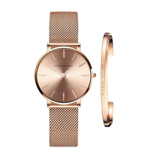 Hannah Martin CH36 Women Quartz Wristwatches Waterproof Luxury Original Lady Watch for Ladies Montre Femme Relojes Bracelet Gift