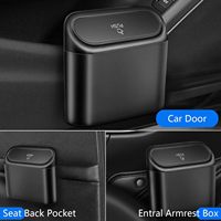 Mini poubelle de voiture avec couvercle poubelle de voiture poubelle poubelle de voiture poubelle stockage pour accessoires de siège avant arrière