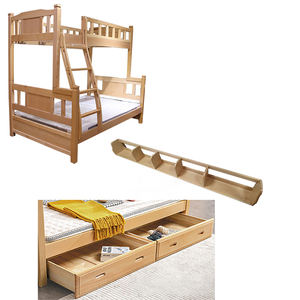 Современная простая деревянная кровать из бука, высокая и низкая двухъярусная кровать для взрослых и детей, двухъярусная детская кровать для сна - Product Image 2