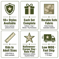 Costume de forces spéciales anti-terrorisme pour enfants, imprimé python, tenue tactique camouflage, tenue de jungle pour garçons