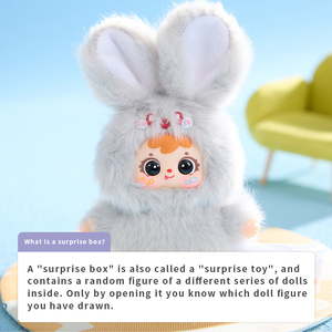 Mignon Samuel Mini Lapin en Peluche Boîte Mystère Surprise Porte-clés Sac Breloque Ornement Cadeau Anniversaire Noël Enfants Collectionneurs - Product Image 6
