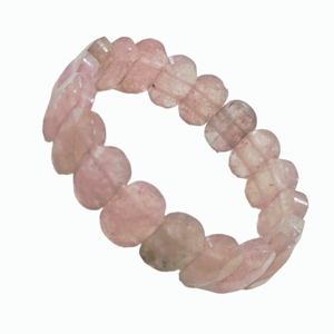 Bracelet de guérison en quartz fraise, bijoux en pierres naturelles perlées pour l'équilibre énergétique, le bien-être spirituel et le soulagement de l'anxiété - Product Image 4