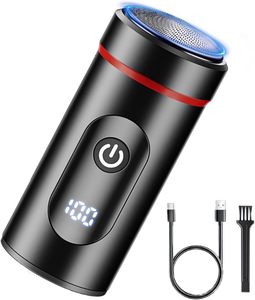 Nueva Mini maquinilla de afeitar portátil eléctrica para hombres, afeitadora rotativa para cara, Barba, <span class=keywords><strong>piernas</strong></span>, cabeza calva, uso doméstico en Hotel, pantalla Digital - Product Image 1