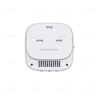 Stérilisateur de brosses à dents UVC mural à induction par ondes, horloge LED, séchage à air chaud, rechargeable 1800 mAh, support de brosses à dents pour salle de bain