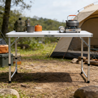 Leichter Aluminium-Klapptisch mit Stühlen, 8ft, 7ft, 6ft, für Camping, Picknick, Eierrolle, Modern, Tragbar, Outdoor, Faltbar, Essbereich