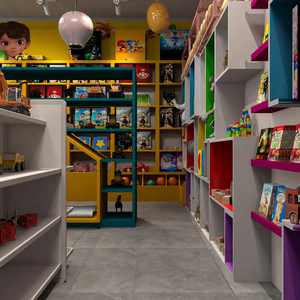 Conception d'intérieur de magasin de jouets LUX sur mesure, décoration de boutique pour enfants, solutions d'aménagement de magasin de jouets colorés pour enfants - Product Image 3