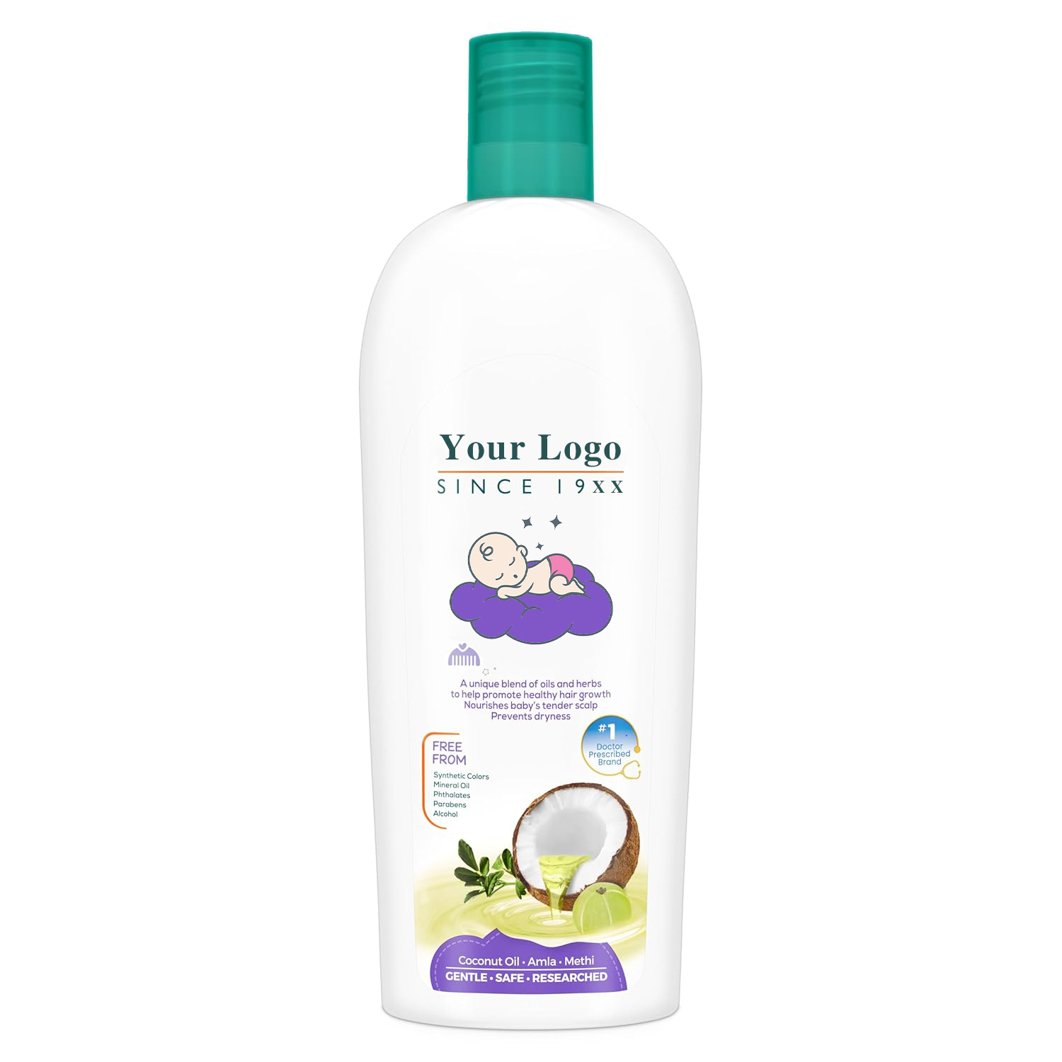 Huile de massage pour bébé (huile de coco + extrait de centella asiatica)