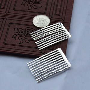 Copper <b>Hair</b> <b>Comb</b> 35x50mm Gold Silver Plated Antique Style DIY Accessory - Product Image 2