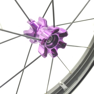 Aksesoris Roda Belakang Kursi Roda 24* 1.95/1.75 Inci, Hub Aluminium Alloy Ungu, Velg Dua Lapis, Ban Segala Medan, Roda Luar Ruangan - Product Image 3