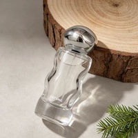 Flacon de parfum de luxe personnalisé à effet gaufré 30ml 50ml, design vaguelettes d'eau transparentes, flacon pulvérisateur de parfum vide en verre