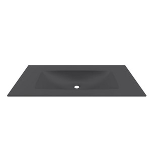 Kamatek KK-1000NEL Kamalu Bathroom <b>Sink</b> 100.5 cm Matt Black with Built-In Vanity Keratek Material - Product Image 1