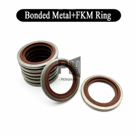 M5 M6 M8 M10 M12 M14 M16 M18 -60 FKM Joint d'étanchéité collé Vis de vidange d'huile Rondelle combinée Joint torique Rondelle collée