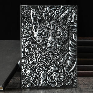 Cuaderno de Cuero PU con Grabado 3D de Gato Mágico A5, Diario Familiar de Brujas para Espirituales - Product Image 4