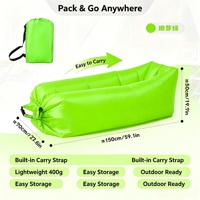 Canapé gonflable individuel inclinable portable pour camping, sieste, festival de musique, extérieur, chaise longue paresseuse