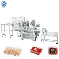 Machine d'étiquetage automatique électrique SKILT pour boîtes de fraises en plastique, avec alimentation par ventouse de type pieuvre pour étiqueteuse de barquettes de fruits frais