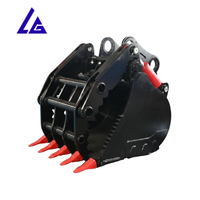 Godet hydraulique NM500 résistant à l'usure, godet à pouce 1,2 m³ pour excavatrice 20t 25t 30t, brise-roche, tri de ferraille
