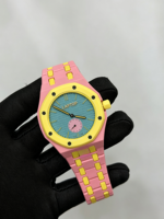 Nouvelle Montre Mécanique Automatique de Luxe Sportive en Céramique Rose Vif Édition Limitée 2026 avec Cadran à Aiguilles pour Hommes et Femmes