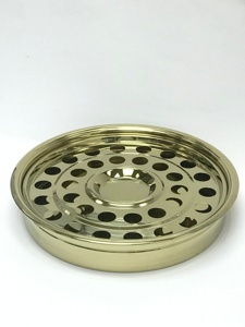 Communion Ware Set <b>Stainless</b> <b>Steel</b> <b>Tray</b> and Disk Gold - Product Image 3