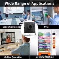 Mini Cámara Web USB de 36*36MM, 1080p Full HD, 30fps, CMOS, Gran Angular de 100 Grados, para Cajeros Automáticos y Pruebas Industriales